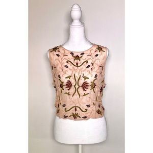 Vintage Beaded Sheer Top Women’s Size Large